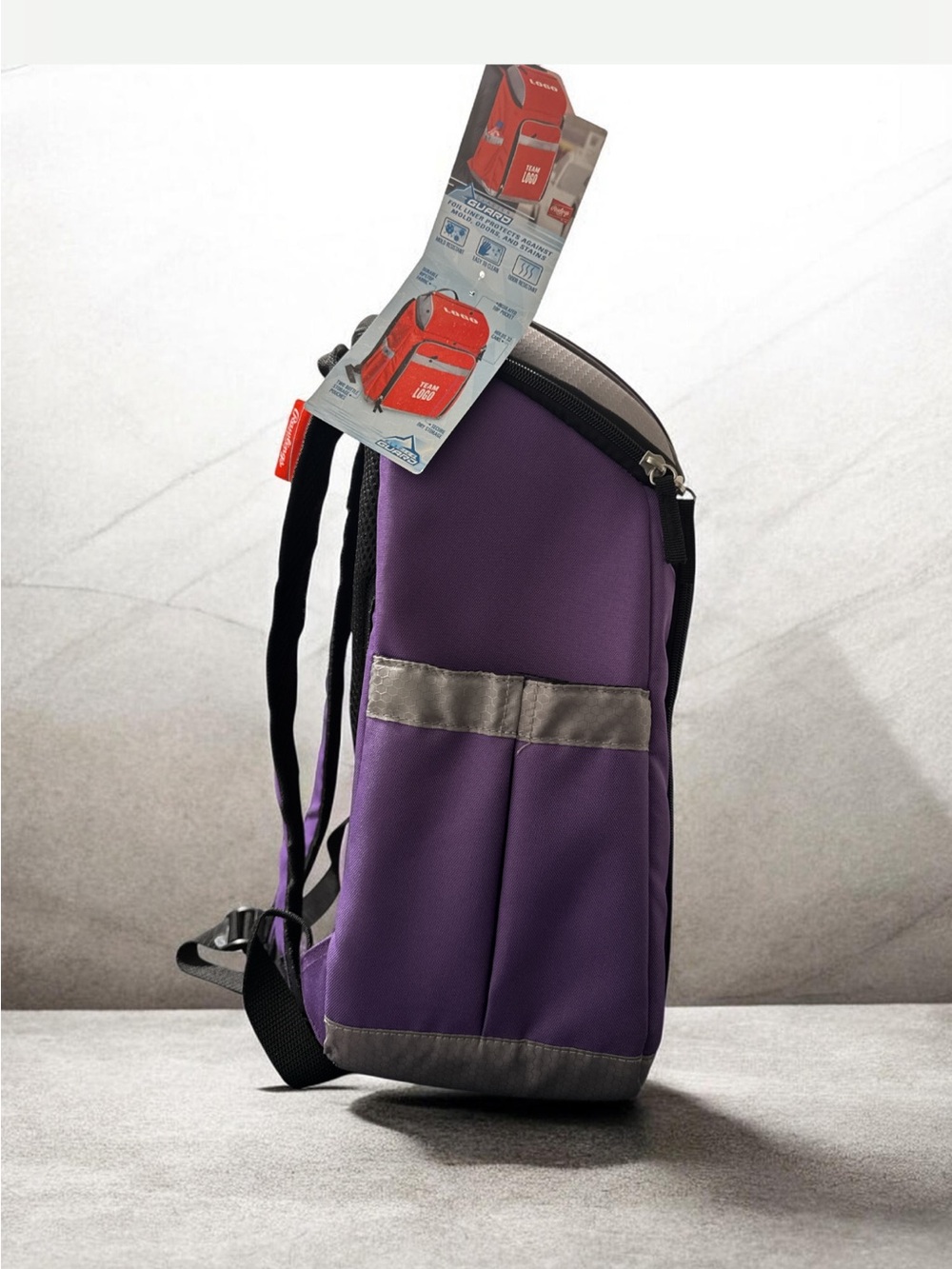 Rawlings Purple and Gray Minnesota Vikings Backpack with Team Logo - Picture 4 of 6